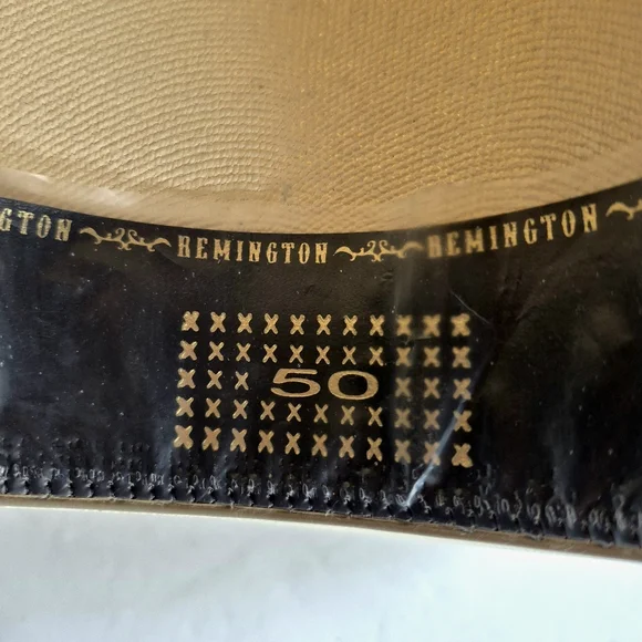 NWOT Remington 50X "Arma tu Instinto" Vented Straw Cowboy Hat Vented Cowboy - Picture 3 of 16
